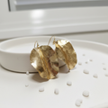 Gold leaf earrings product photo